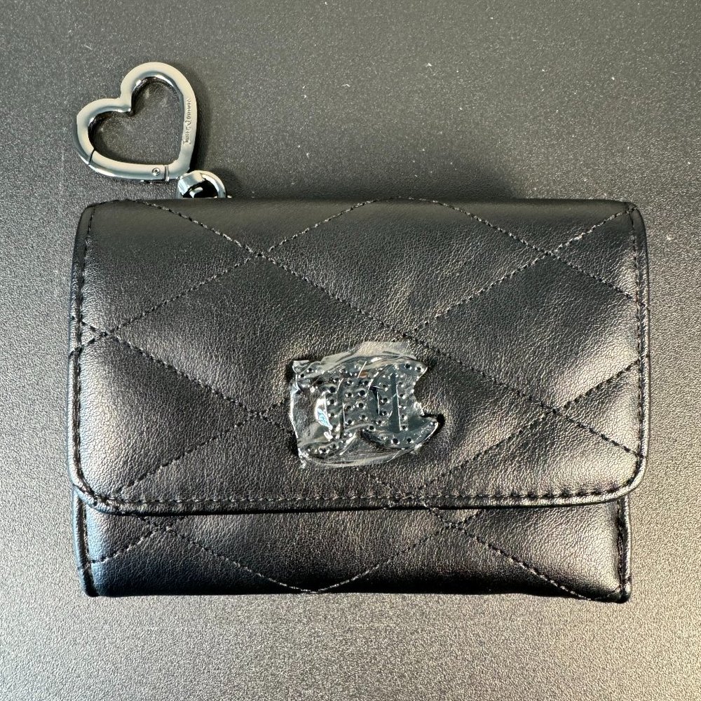 Juicy Couture Black Faux Leather Wallet - Brand New